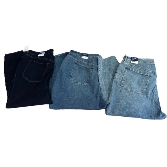 X3 NWT Old Navy Jeans Size 28 Plus Size Denim OG Straight, Curvy OG, Rockstar - Picture 1 of 6